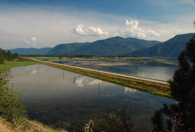 The Clark Fork River Delta opening to Lake Pend Oreille on Scenic Byway 200
